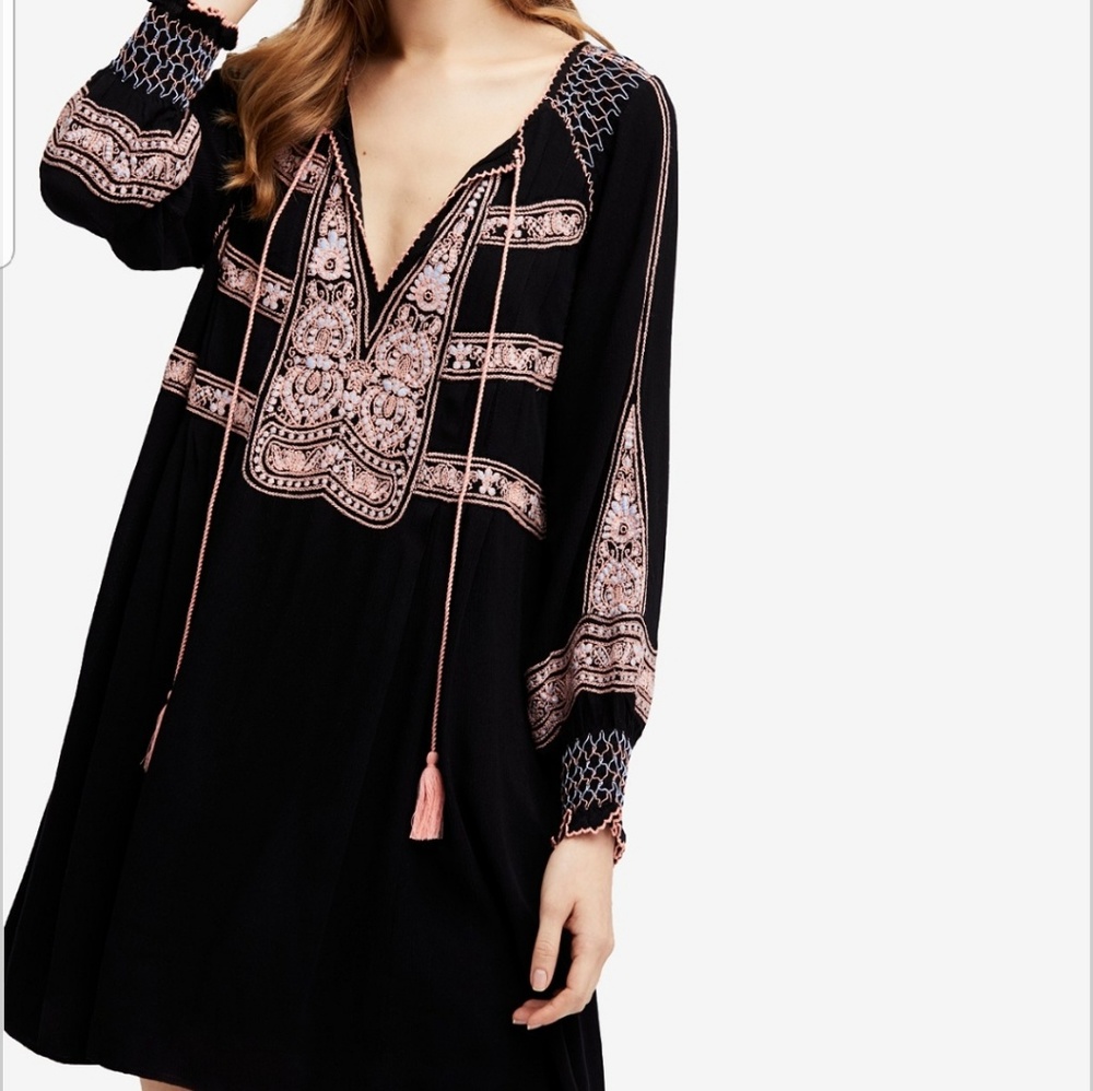 (NWT)Free people - Wind willow mini peasant dress